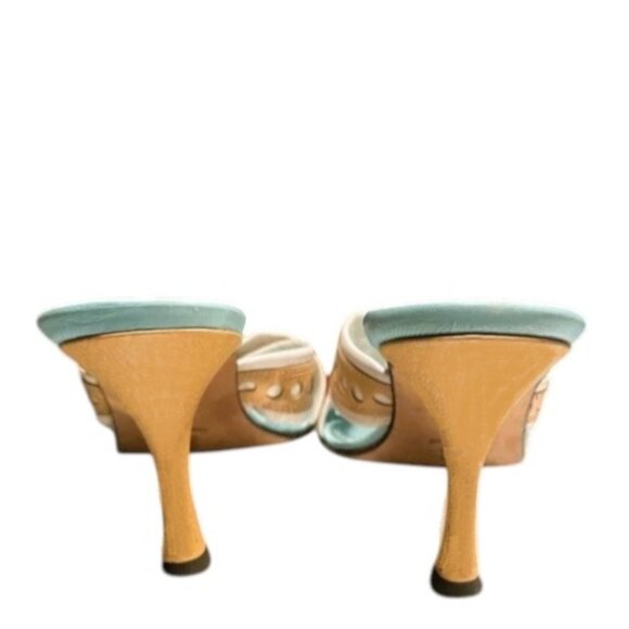 Isaac Mizrahi Open Toe Sandals Kitten Heels - Picture 5 of 5